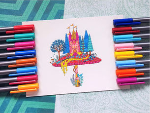 Pinta conmigo 003 | Pintando dibujo del Bosque Encantado de Johanna Basford