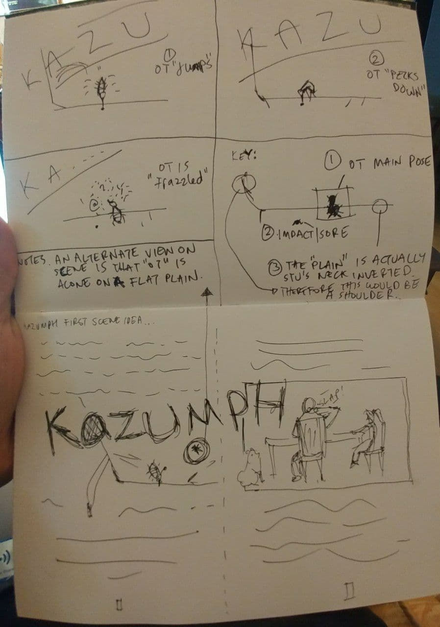 First Kazumph! scene sketch - Danny