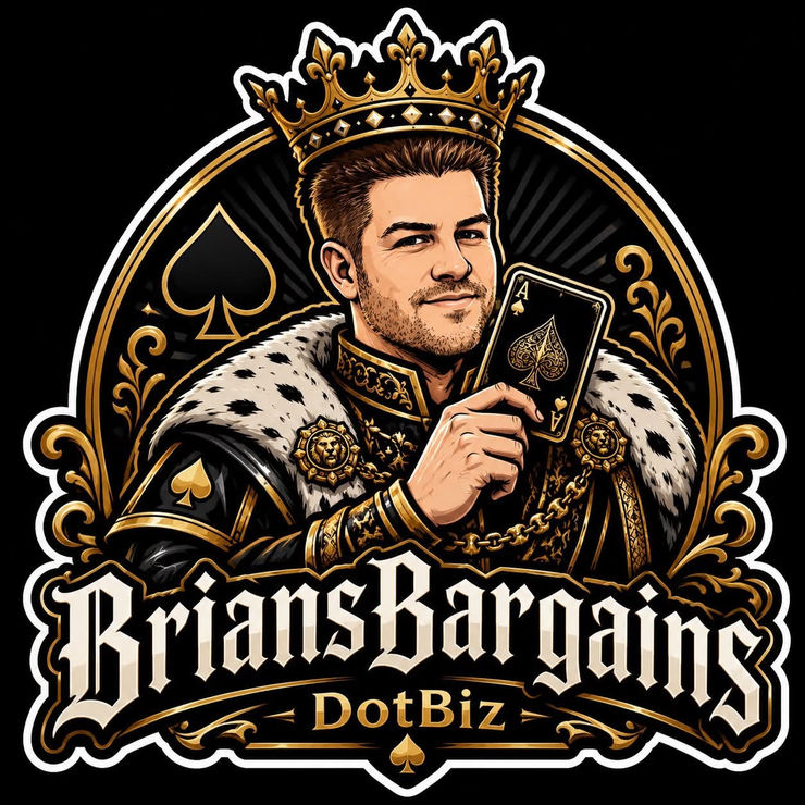 Brian's Bargains official logo in a square frame