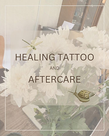 Healing tattoo and tattoo aftercare guidelines by Baan Khagee Tattoo Chiang Mai, Thailand