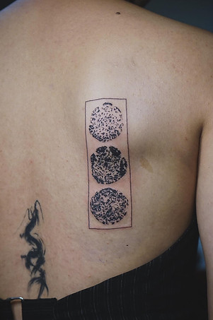 Best Fineline Thai elephant footprints tattoo by Baan Khagee Tattoo Chiang Mai, Thailand