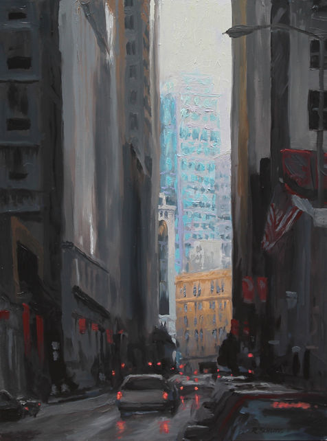 1803. SF Financial District 16 x 12 oil on panel $3800