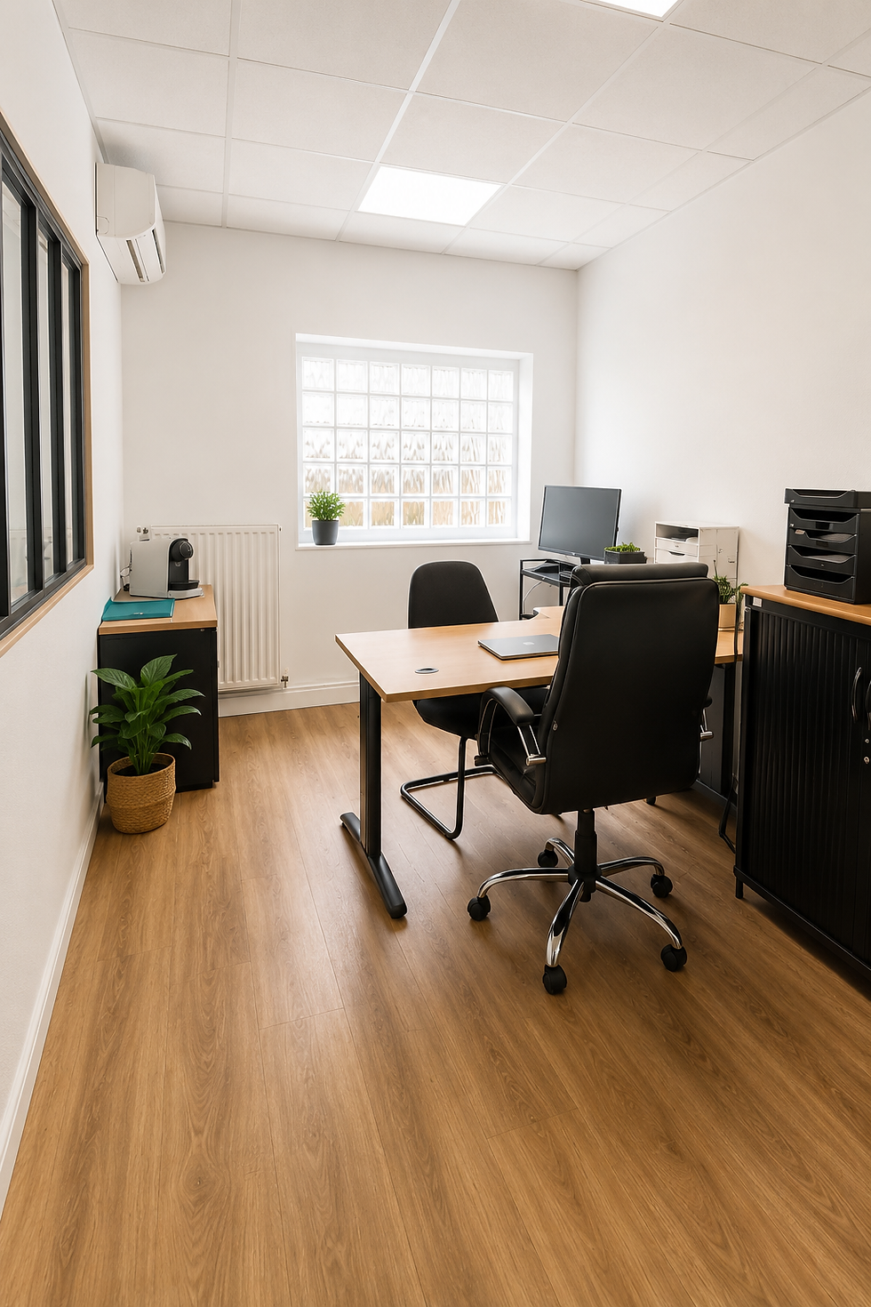Bureau fermé avec confort de travail