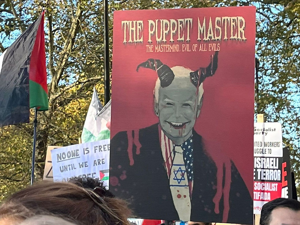 Anti-Semitic Sign at Pro-Palestinian March