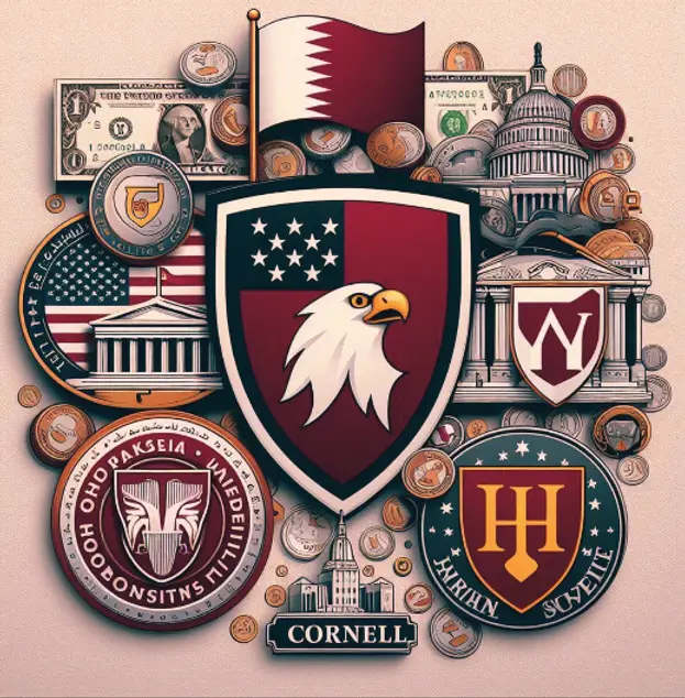 Qatari Flag & University Crests