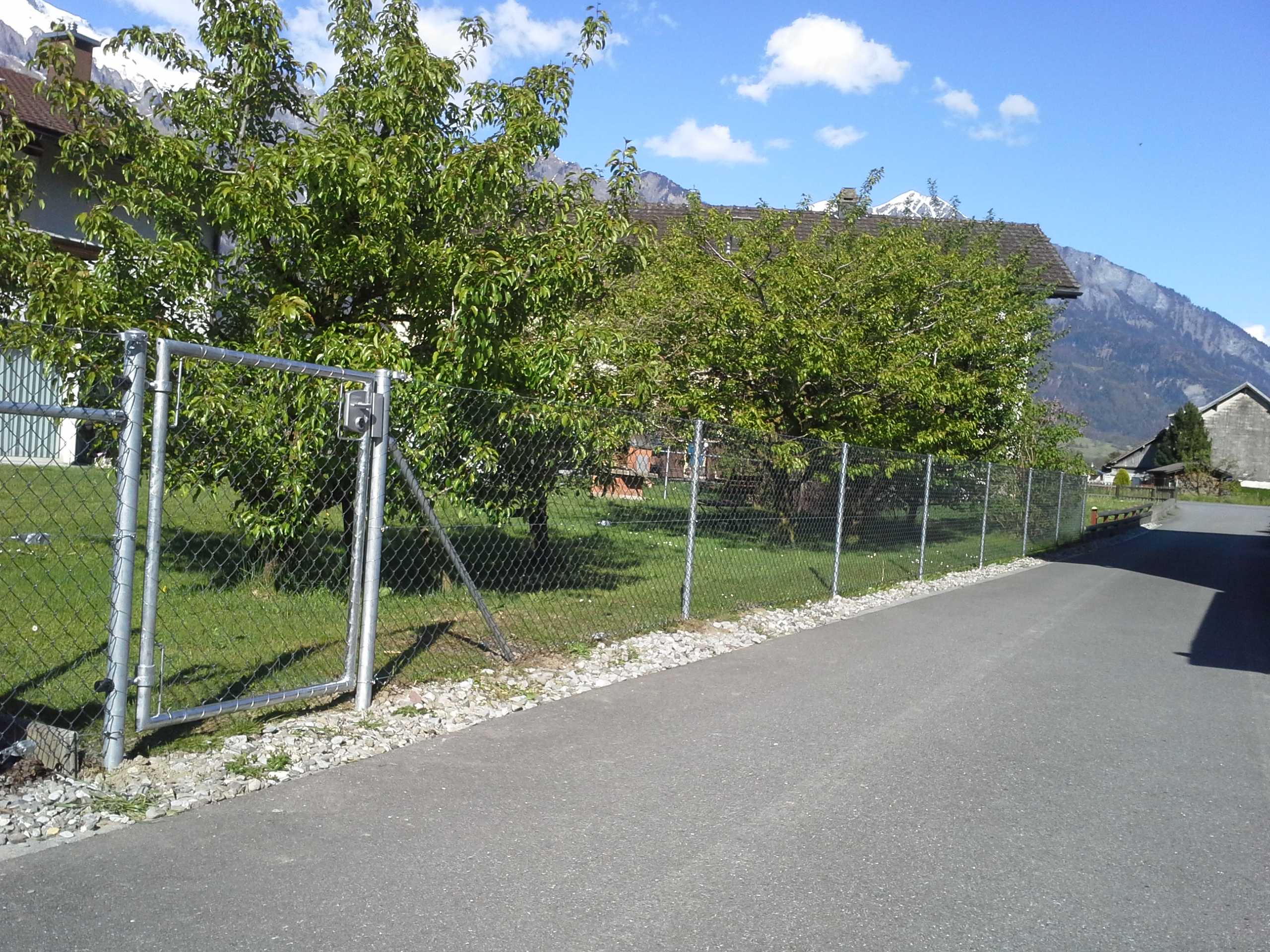 Diagonalgeflechtzaun in Bad Ragaz(SG