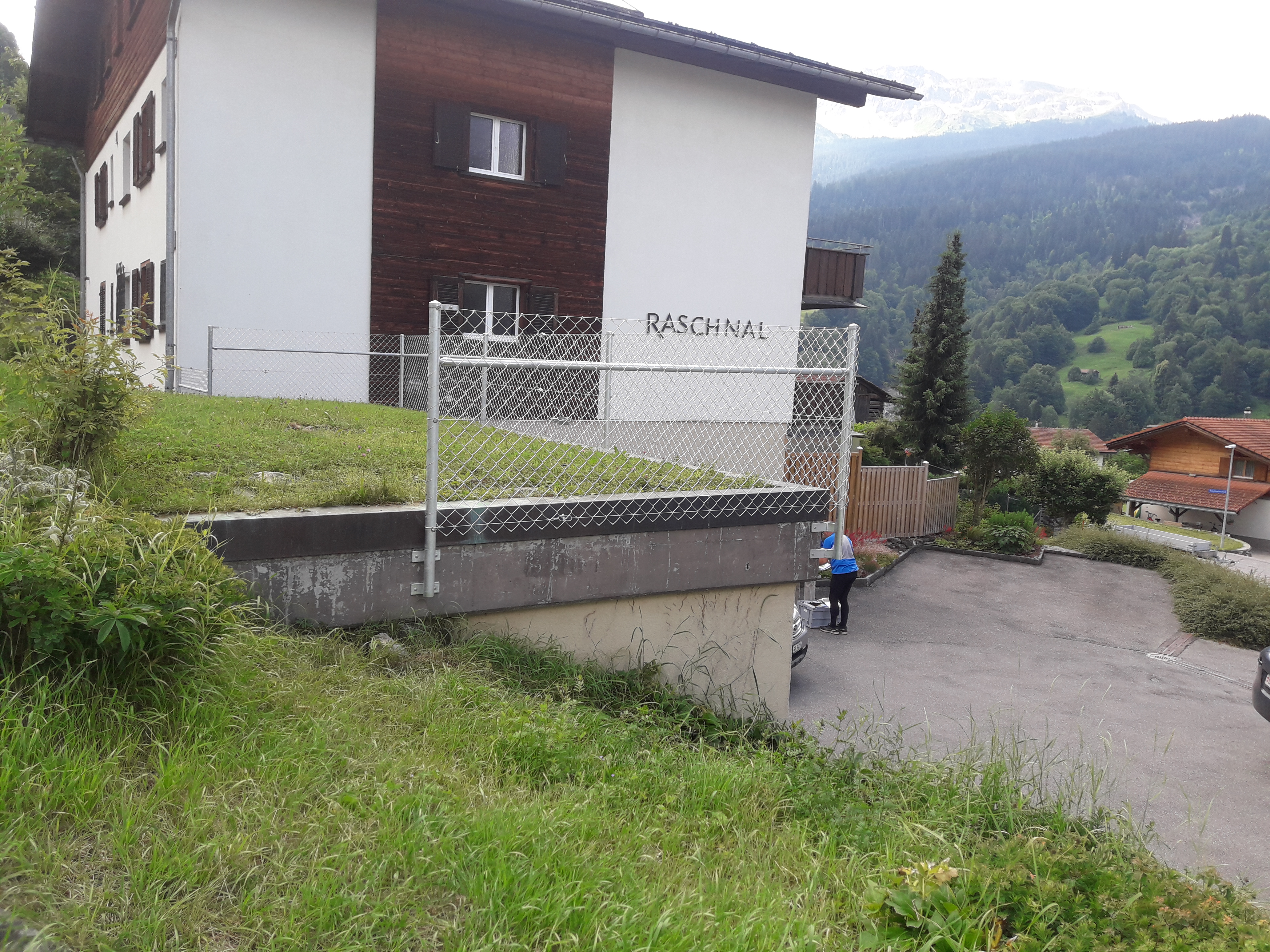 Absturzsicherung mit Diagonalgeflech