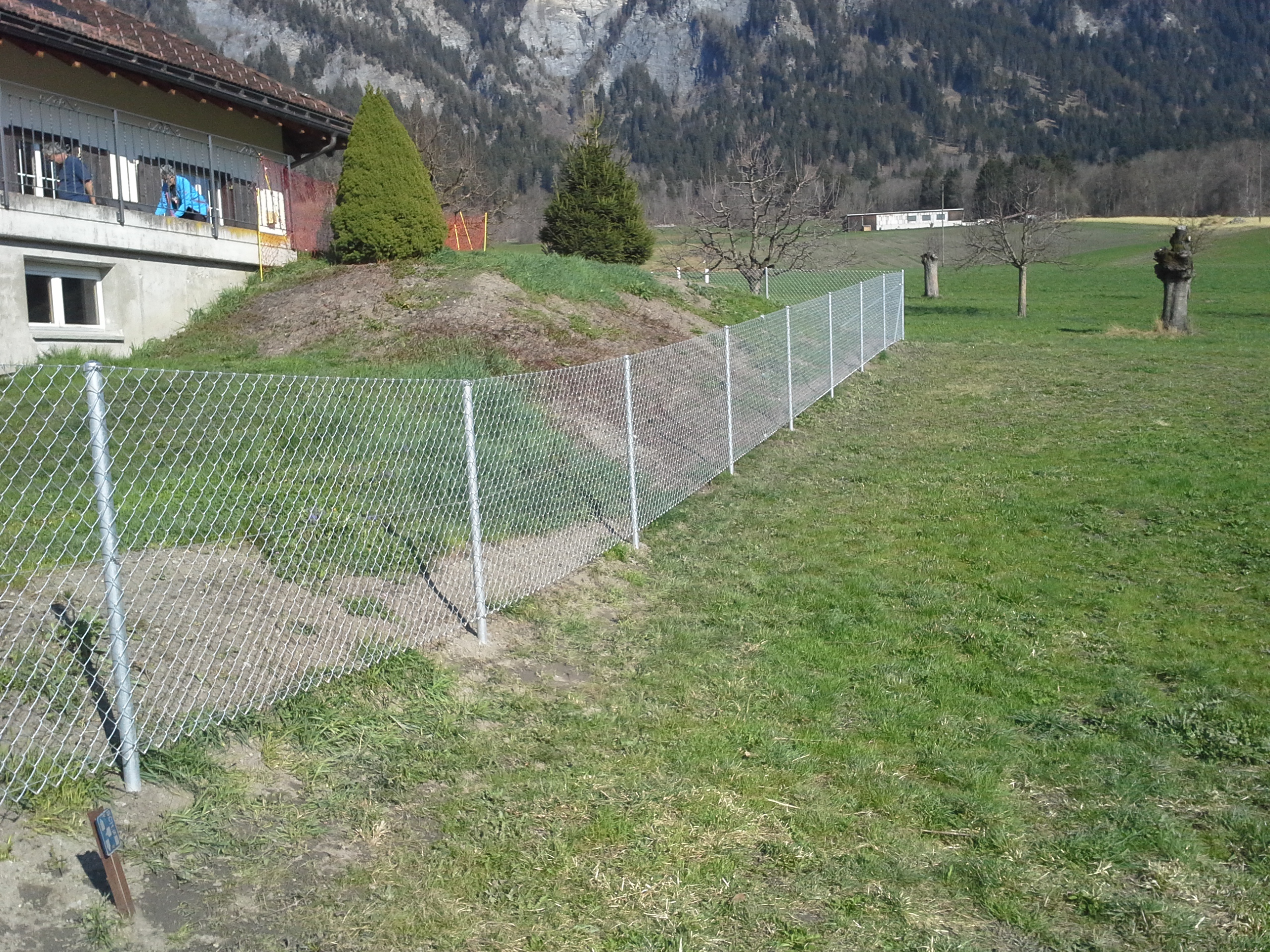 Diagonalgeflechtzaun in Pradval