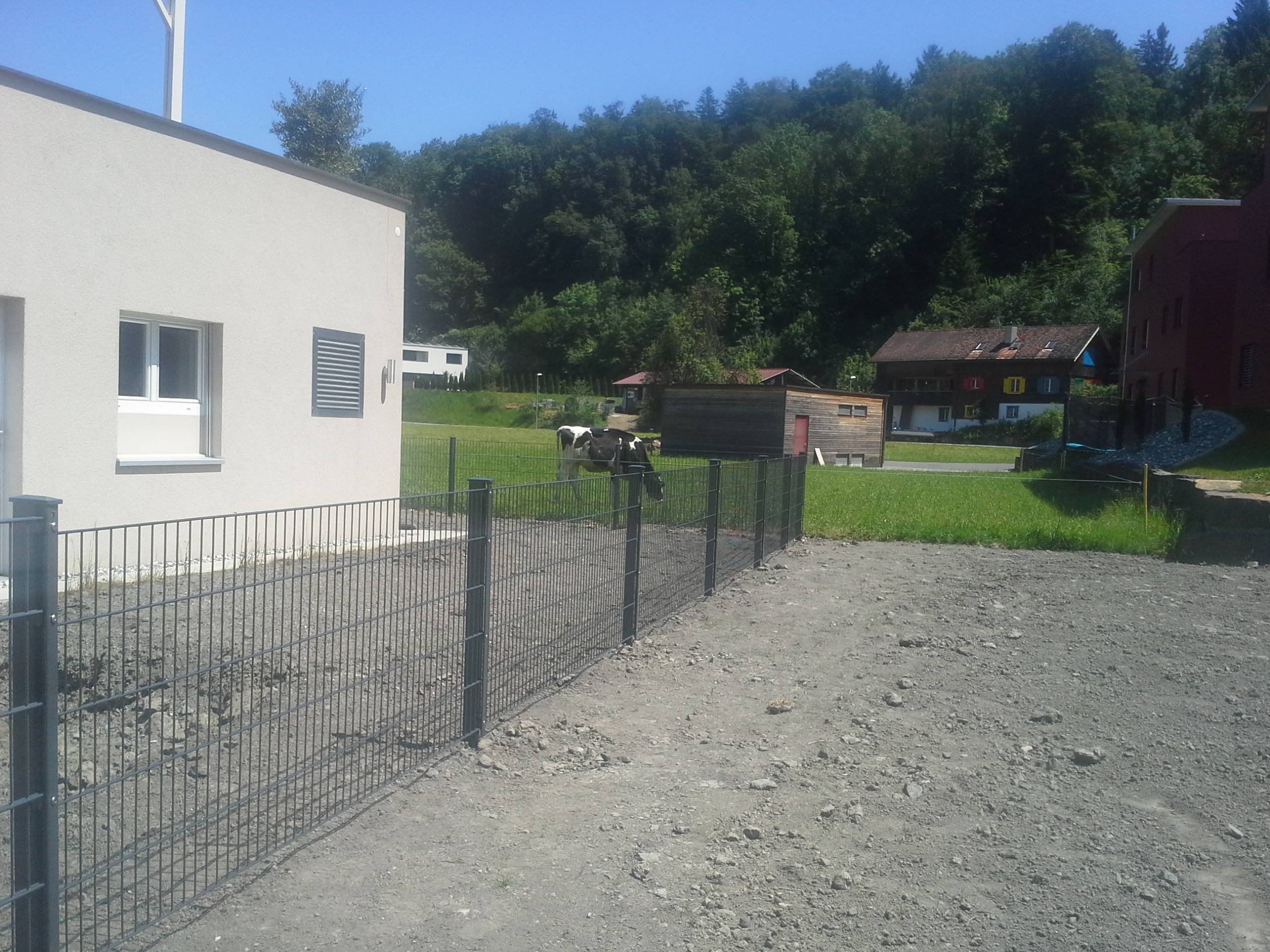 Doppelstabmattenzaun zusätzlich antr