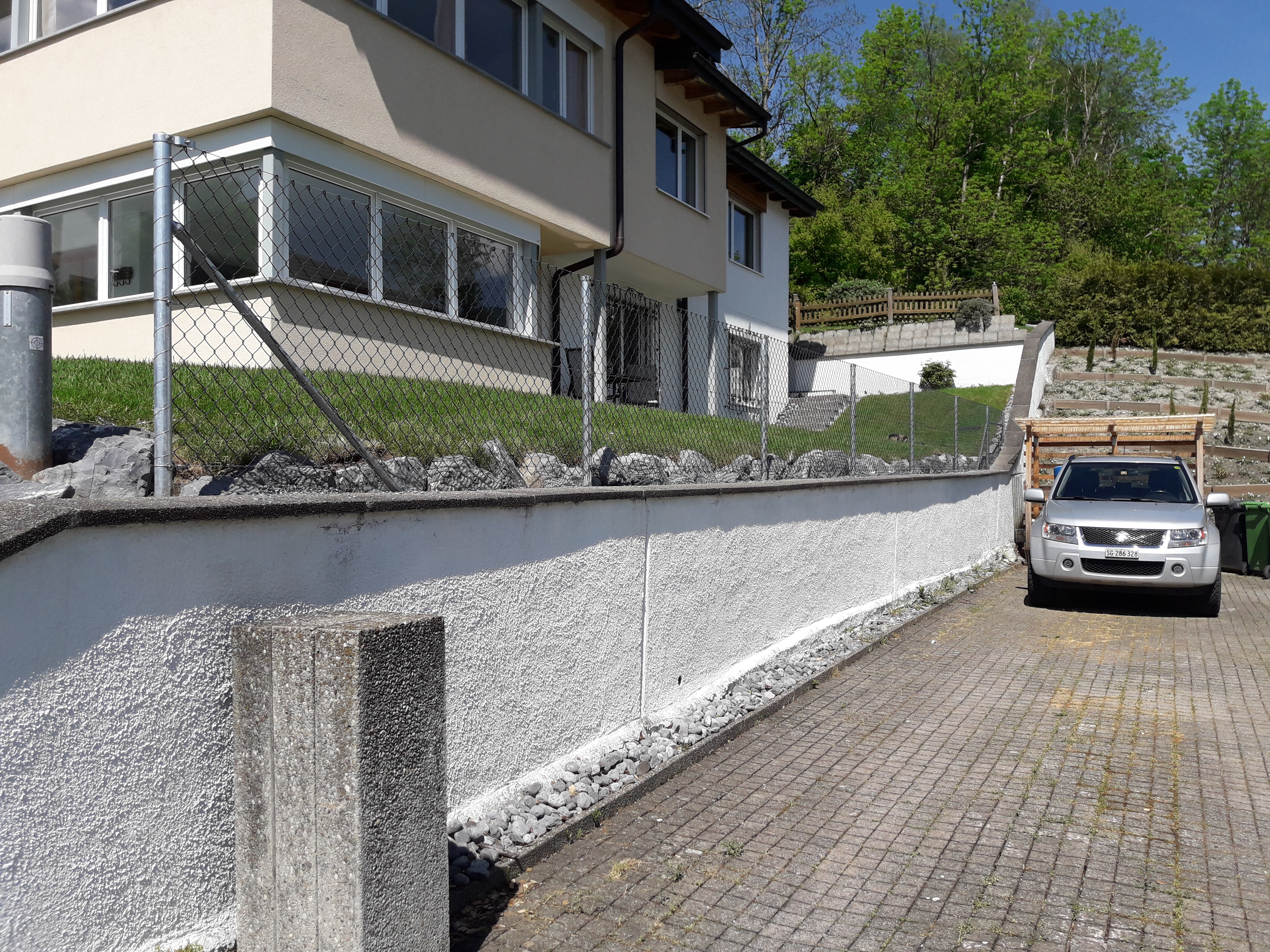 Absturzsicherung mit Diagonalgeflech