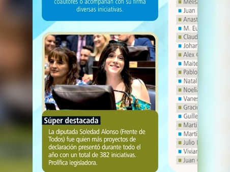 Alonso fue quien más proyectos presentó durante todo este año en la Legislatura Bonaerense
