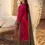 Thumbnail: Asim Jofa Red & Black Raw Silk Dress
