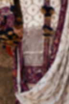 Thumbnail: Cream Golden Embroidery Fabric Mughal Style by Sana Safinaz
