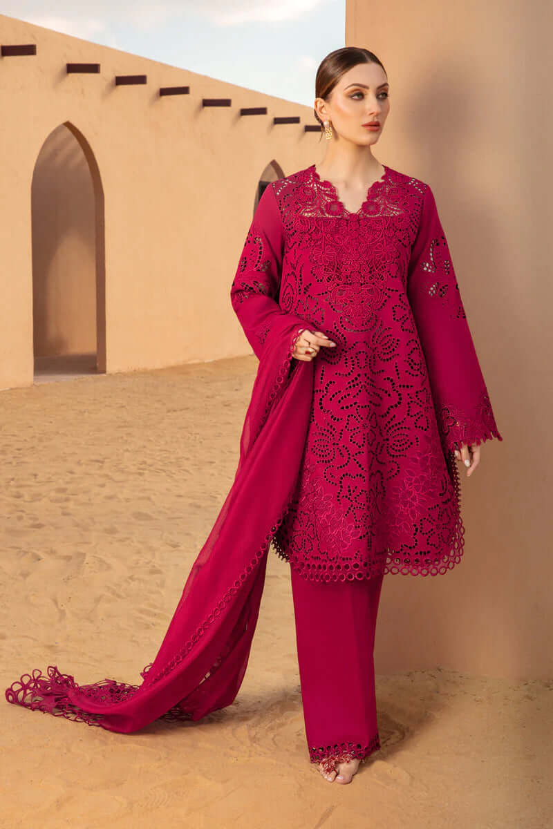Thumbnail: Naqoosh Chickan Kari Embroidered Dress