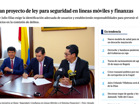 Radican proyecto de ley para seguridad en líneas móviles y finanzas