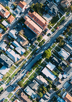 Vista aérea de um Houses