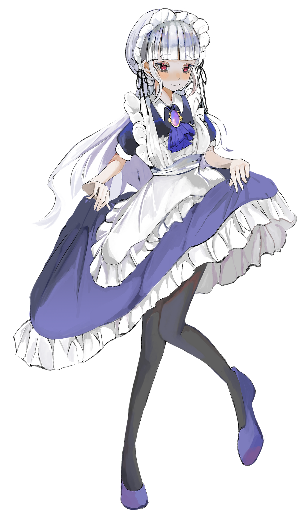 サムネイル： メイド　キャラクター立ち絵　表情差分付き