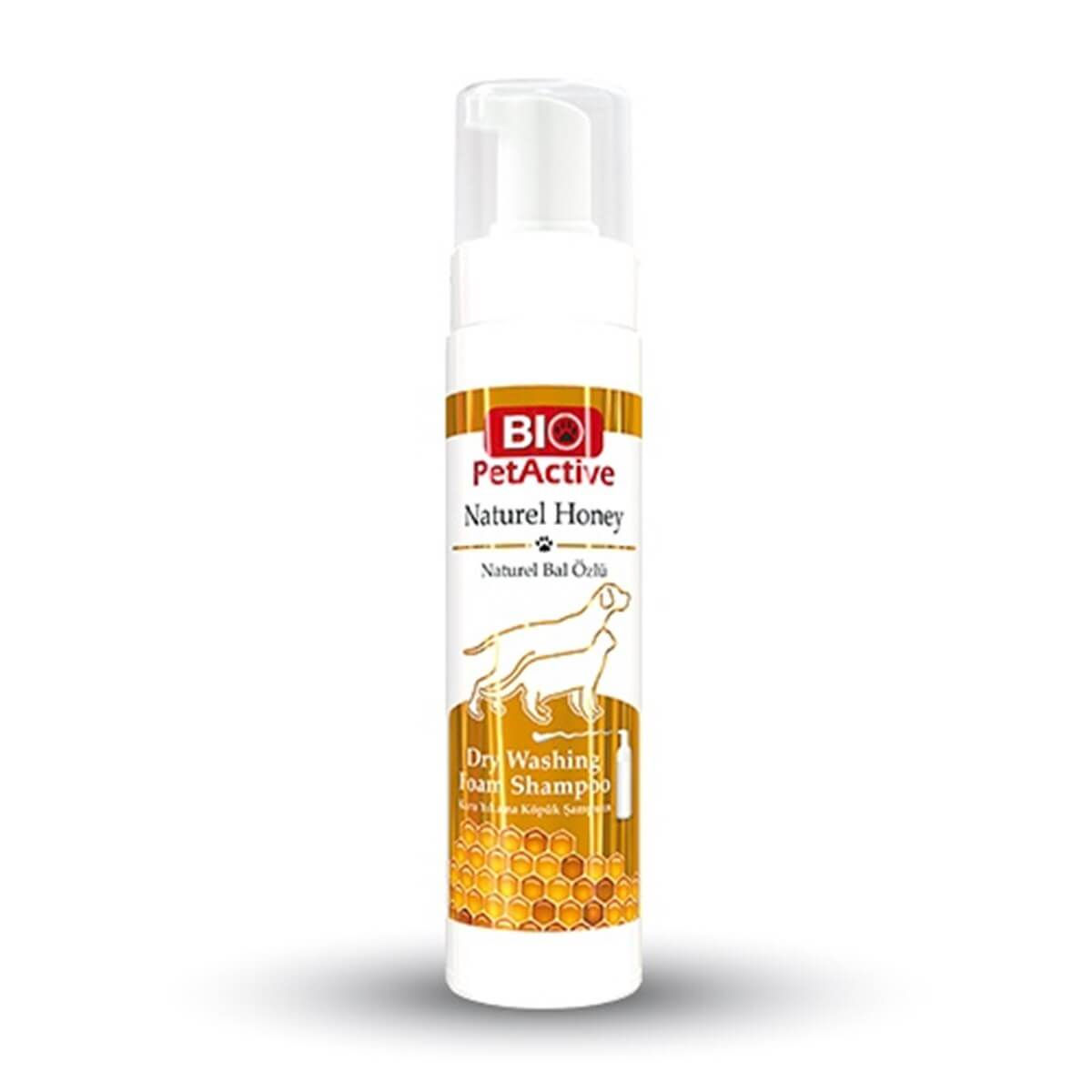 Pet Active Doğal Bal ve Buğday Özlü Kuru Yıkama Köpük Şampuanı 200 Ml