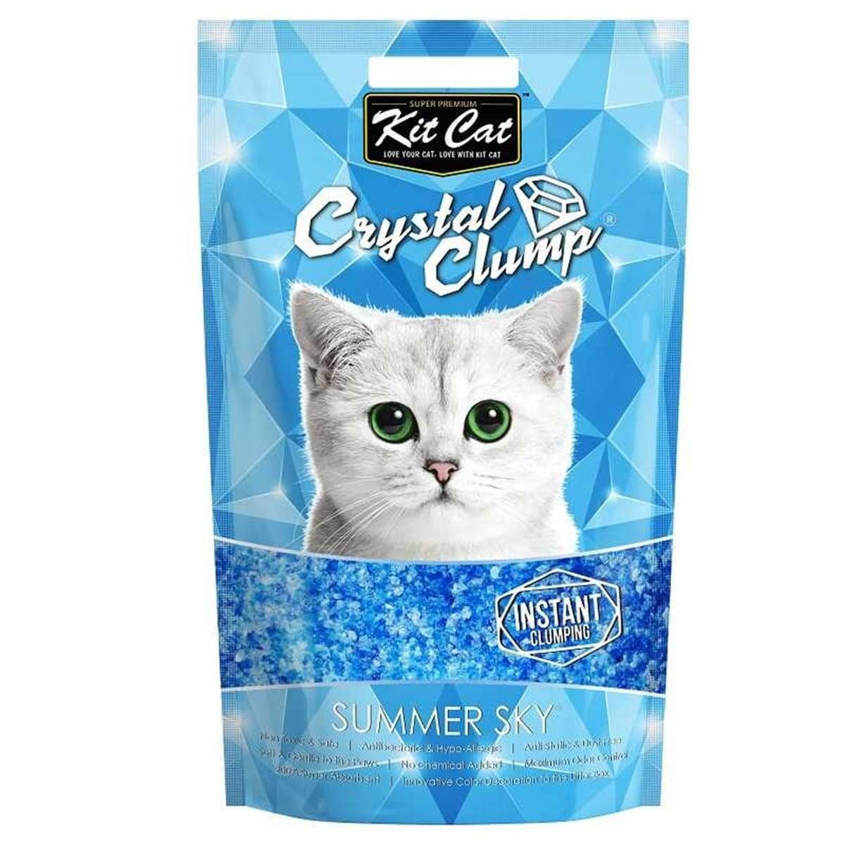 Kit Cat Summer Sky Topaklanan Silika Kedi Kumu 4 Lt