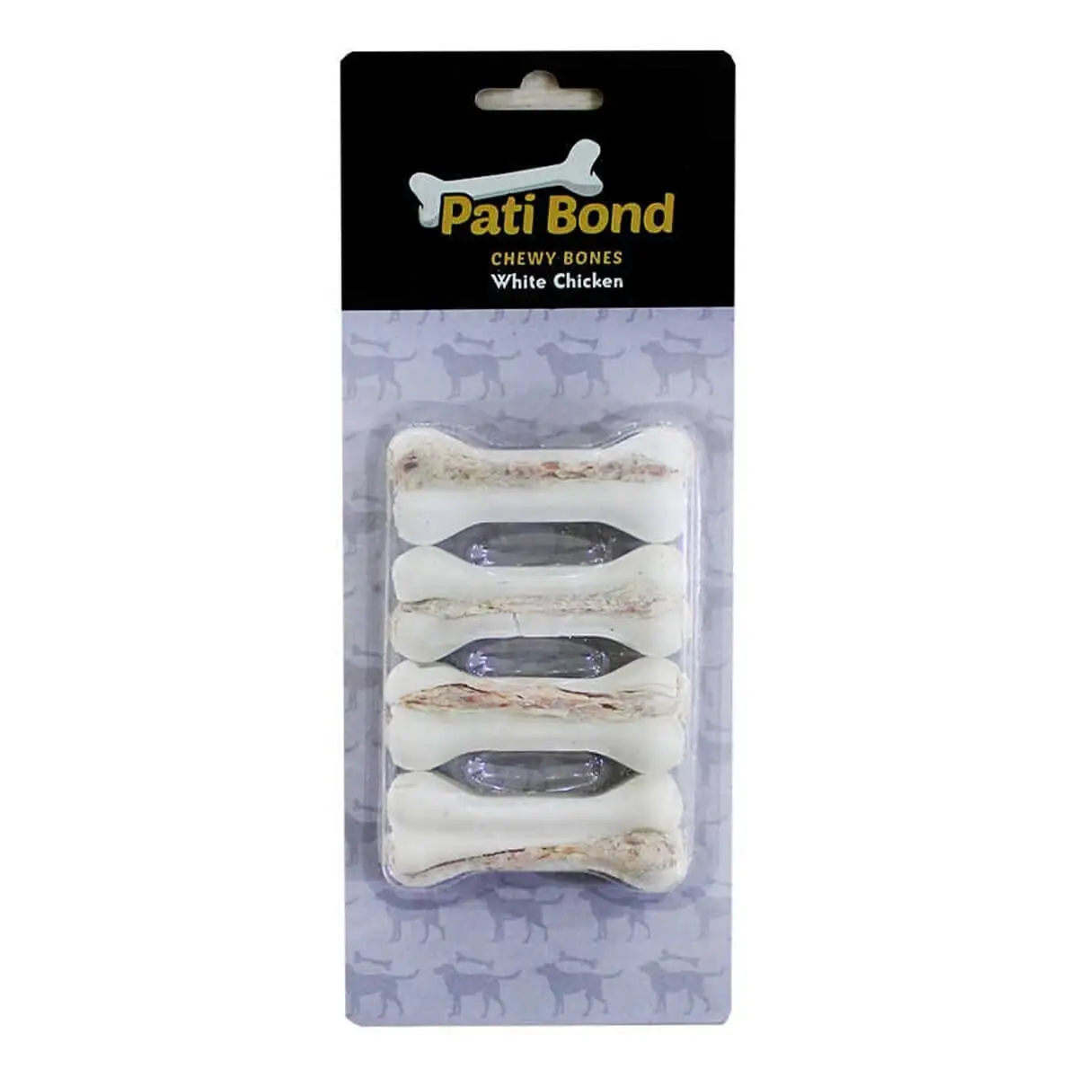 Patibond Tavuk Dolgulu Pres Kemik 7,5 Cm 4 Lü Paket