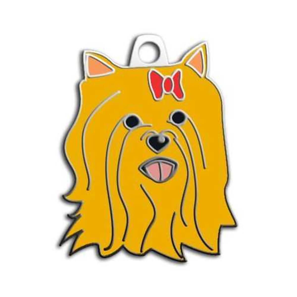 Dalis Pet Tag York Shire Terrier Köpek Künyesi (Kizil)