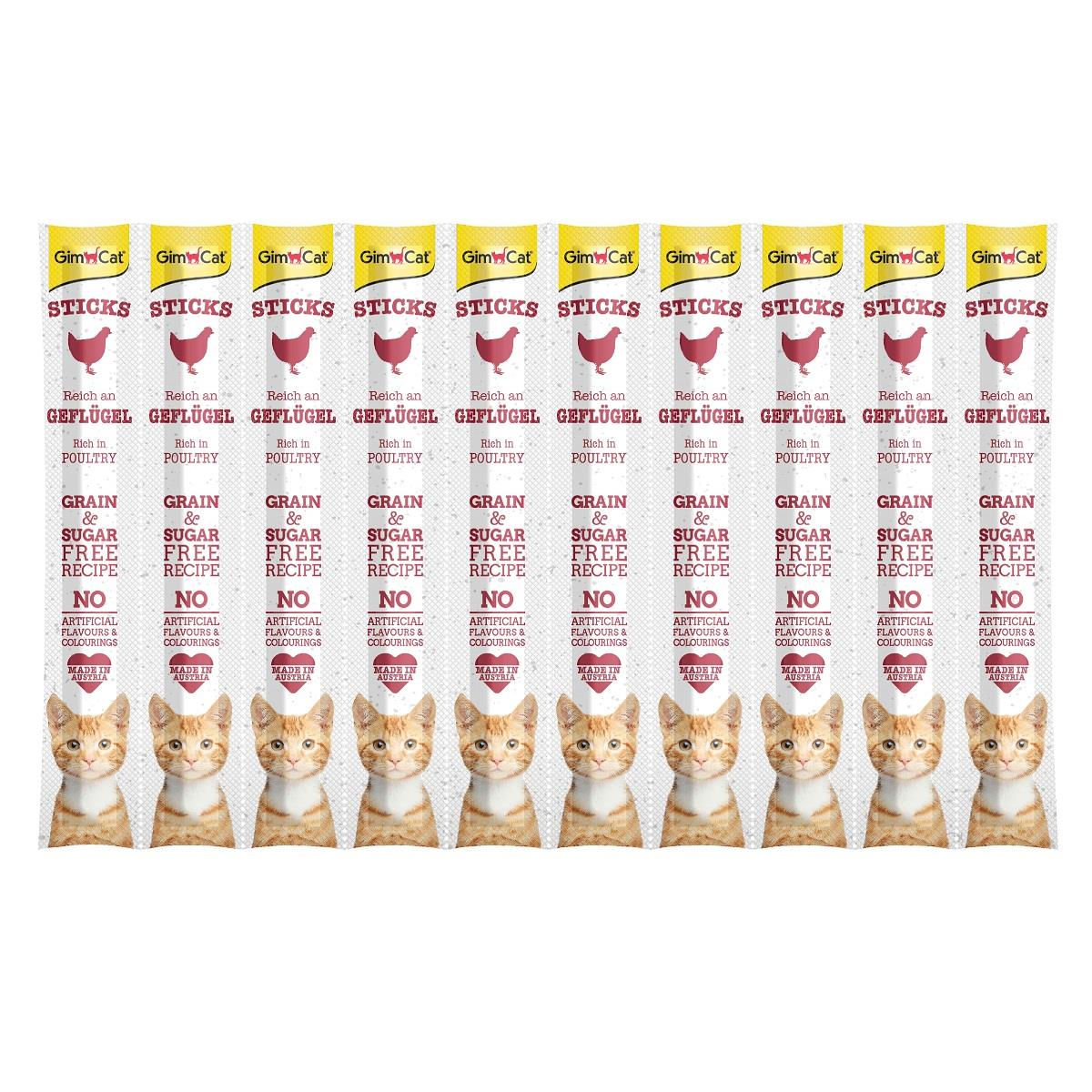 GimCat Sticks Kümes Hayvanı etli Ödül Çubukları 50 gr - 10lu