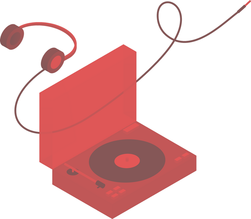 Turntable and Headphones