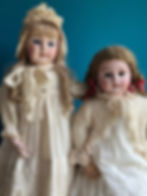 Simon Halbig dolls molds marked 1009 and 1250 bisque shoulder head dolls