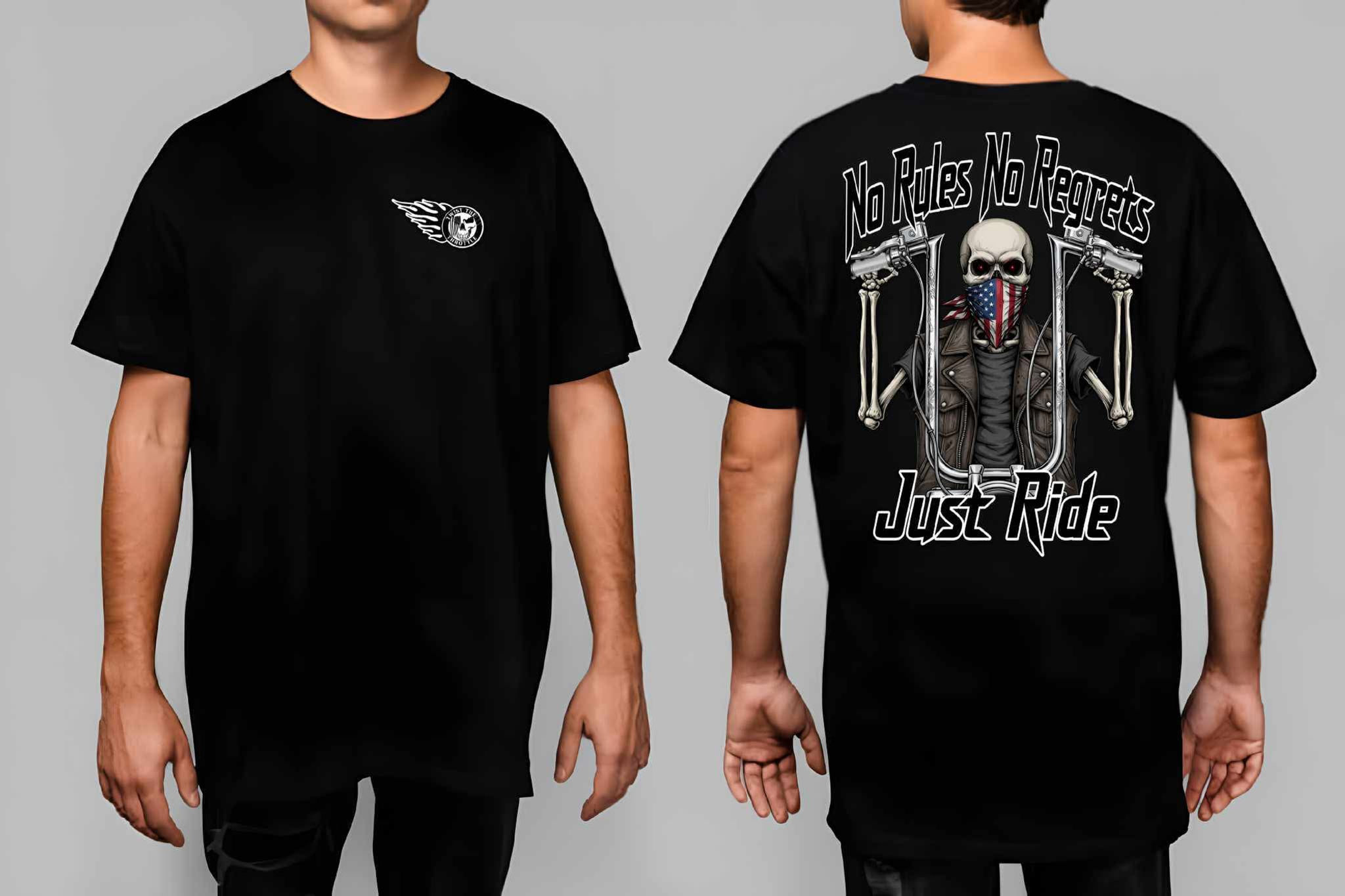 No Rules No Regrets Just Ride T Shirt 