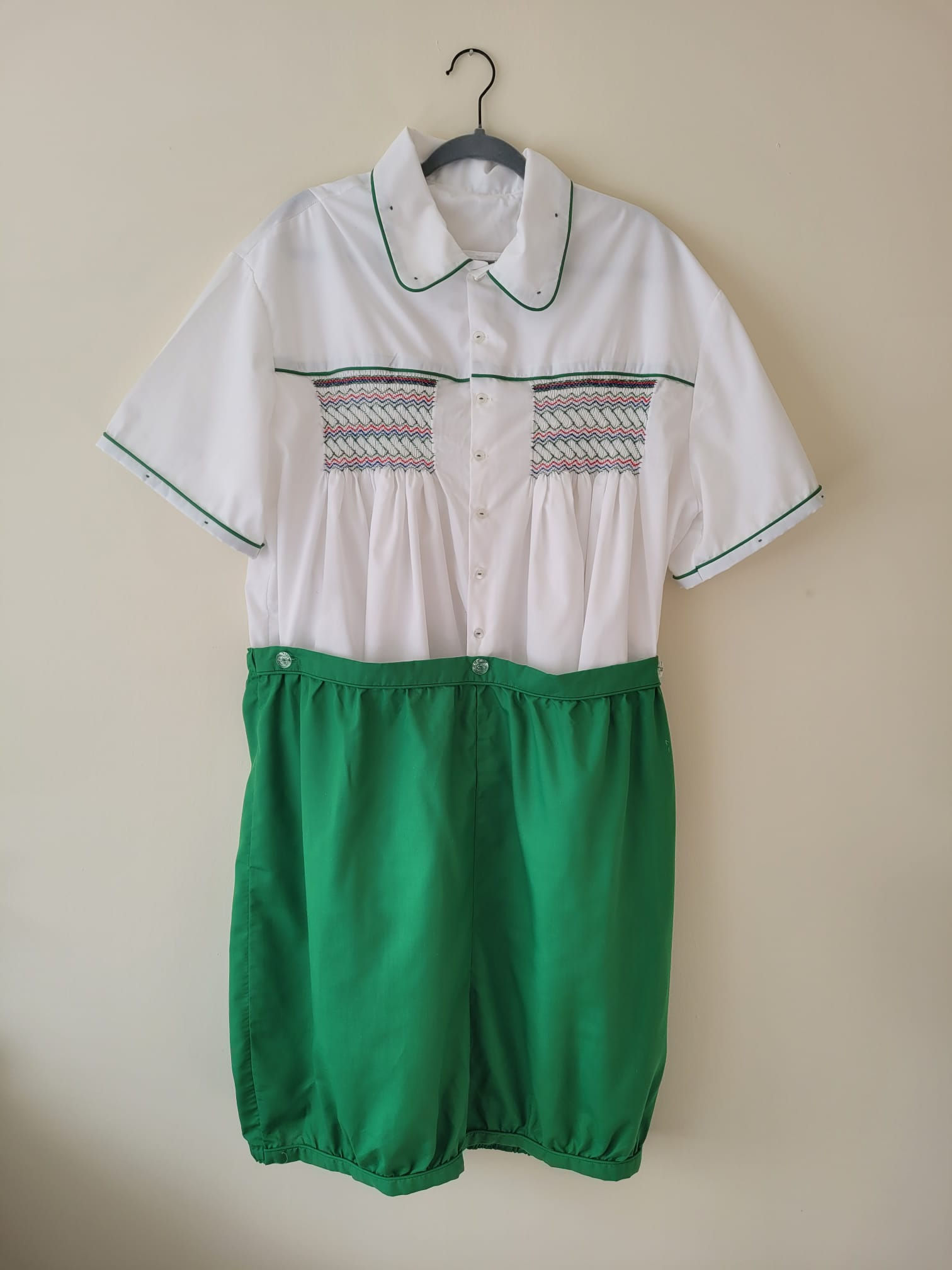 Handmade Adult Smoke Romper - Green XXL