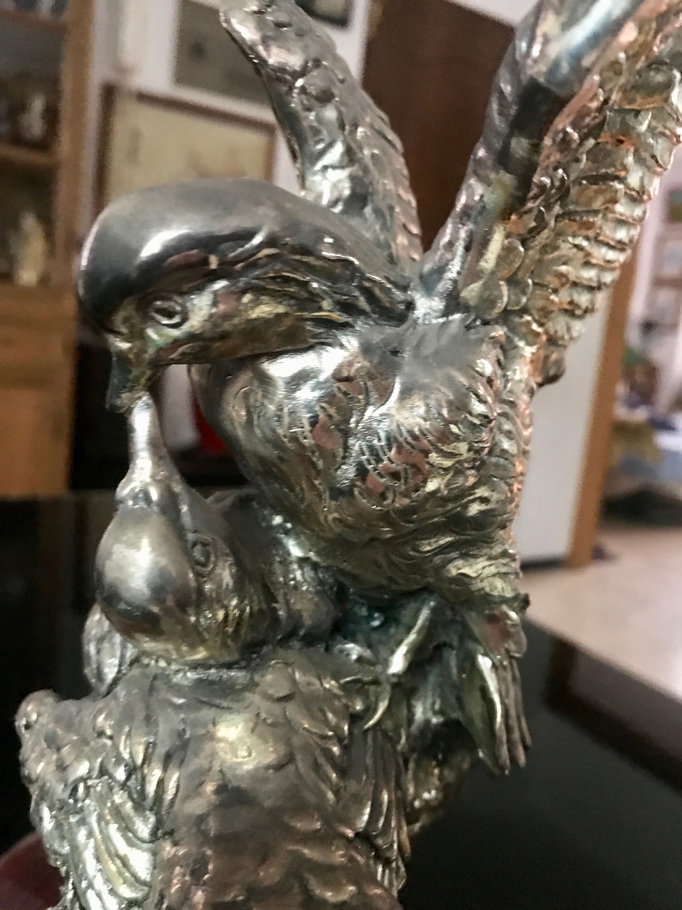 Miniatura: Scultura uccelli rivestiti con 100 grammi d'argento 925