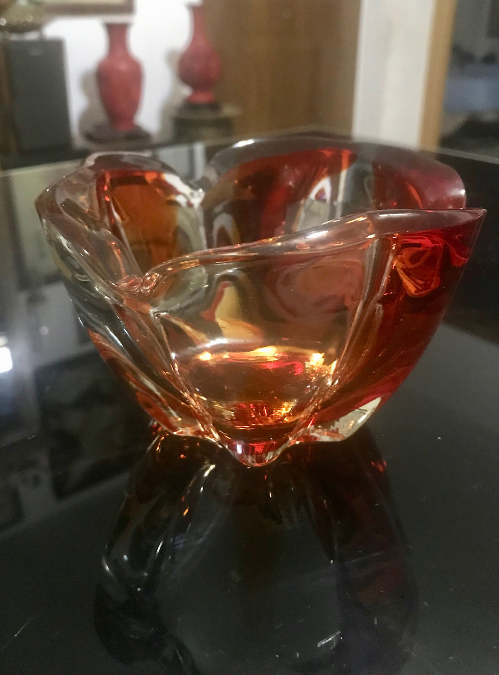 Miniatura: Posacenere Rosso/trasparente Murano