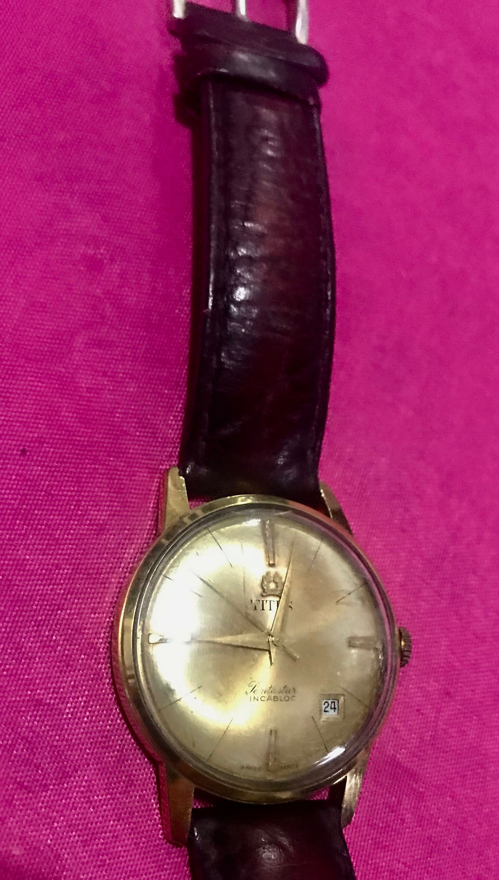 Miniatura: Titus Pentastars Incabloc Placcato oro Automatic