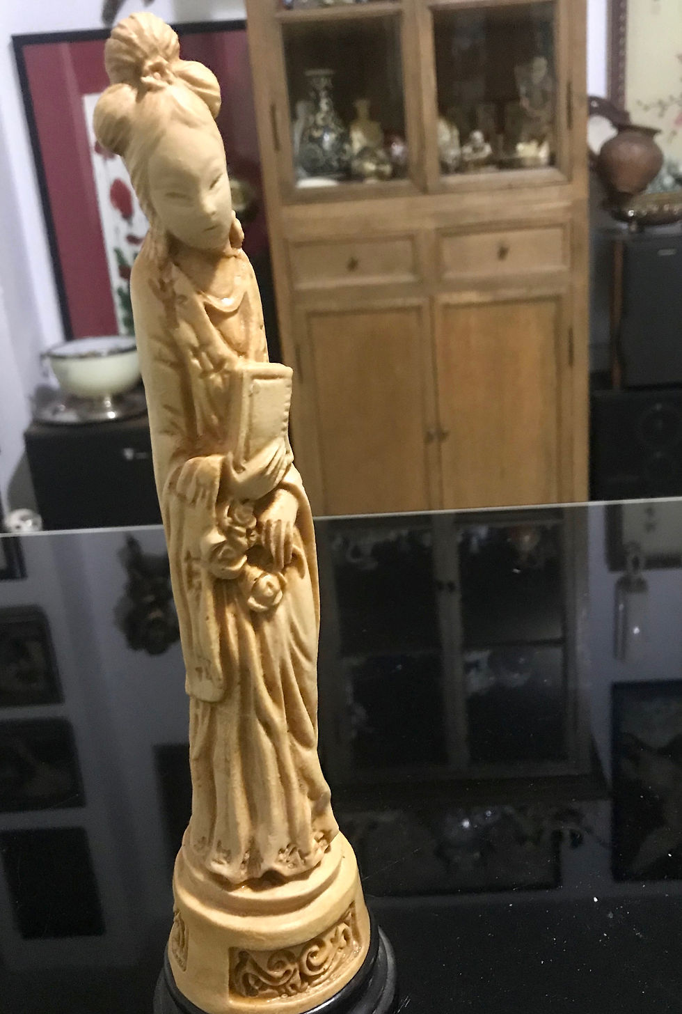 Miniatura: Scultura donna in pasta d'avorio