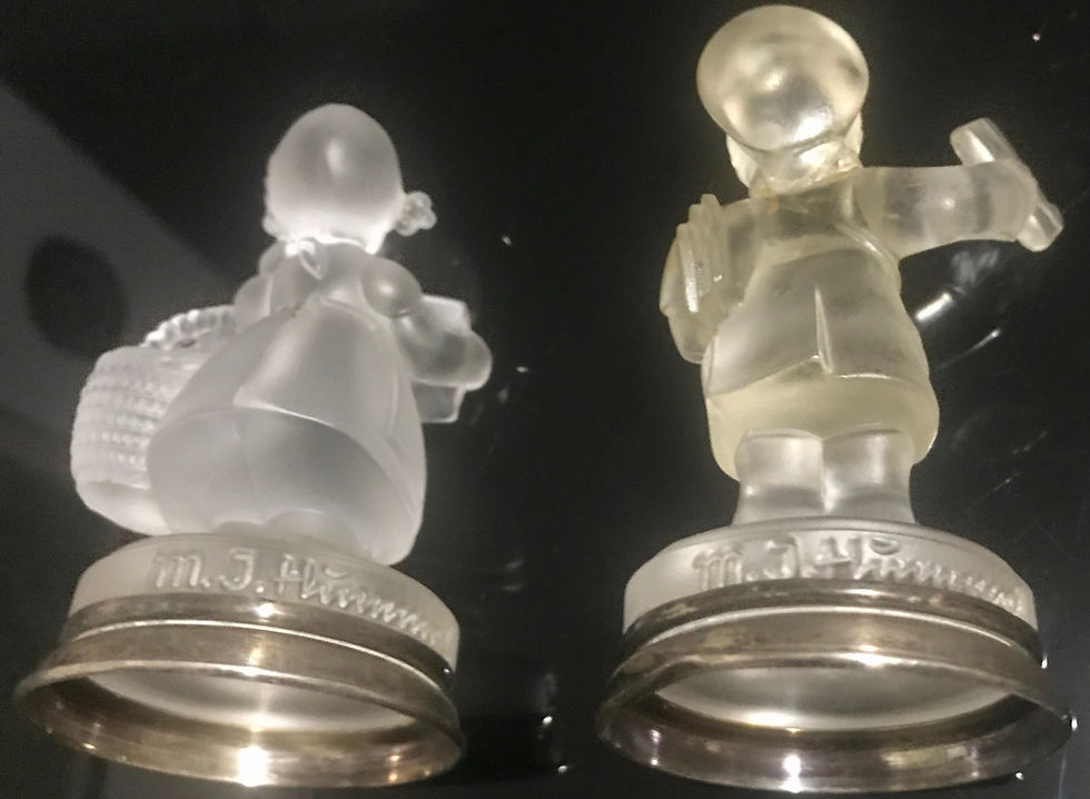 Miniatura: Coppia statuine crystal frosted