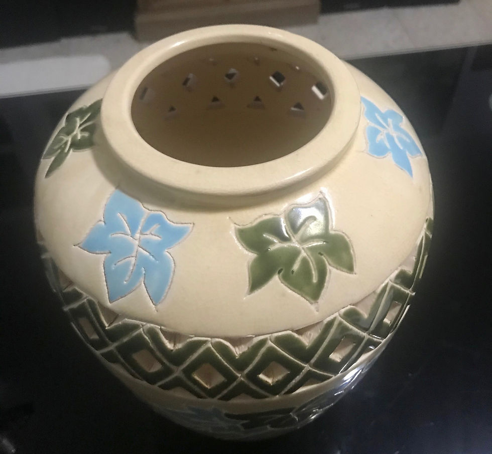 Miniatura: Vaso in ceramica, traforato (Marocco)