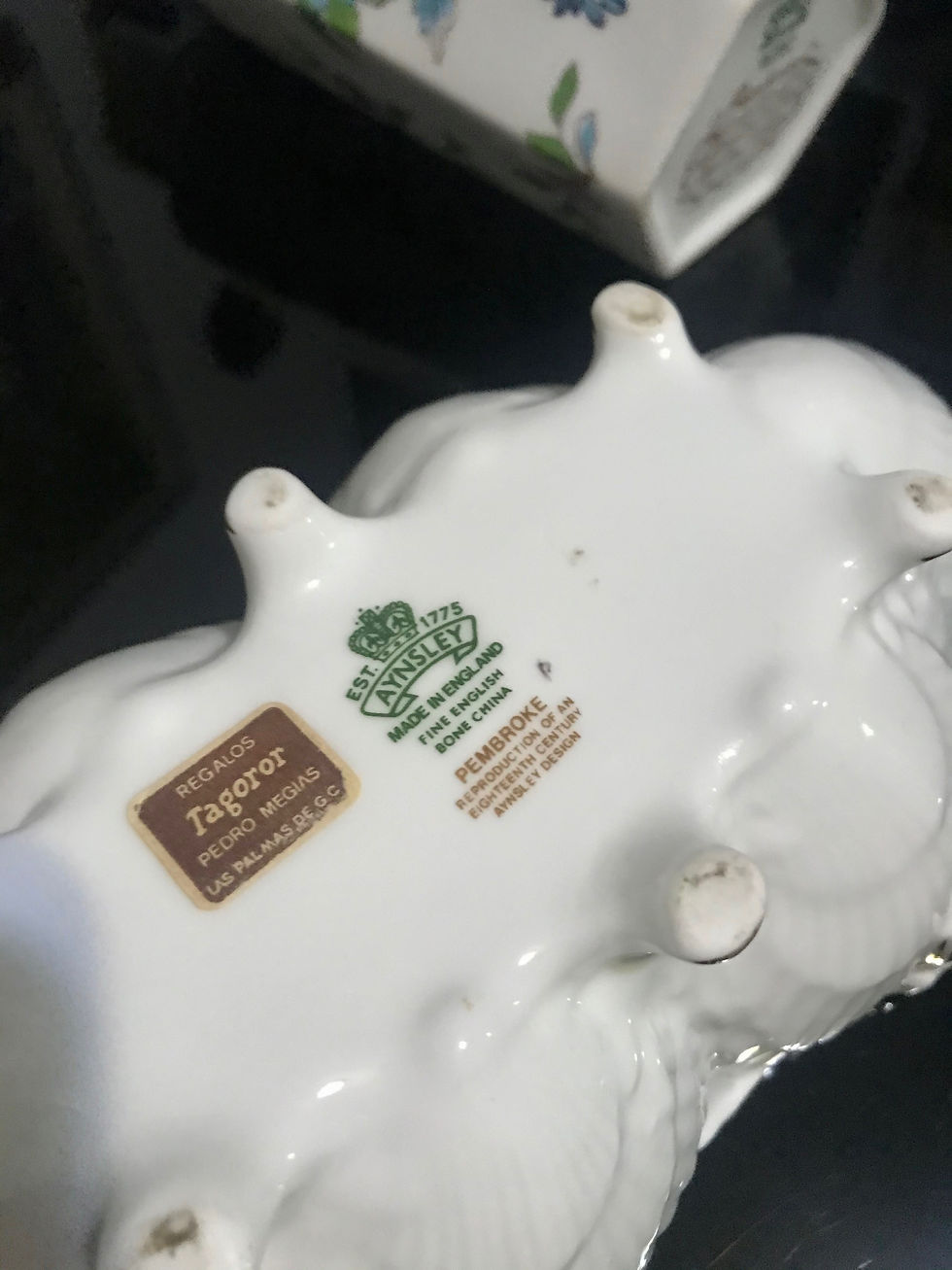 Miniatura: Vaso e svuotatasche in ceramica inglese AYNSLEY