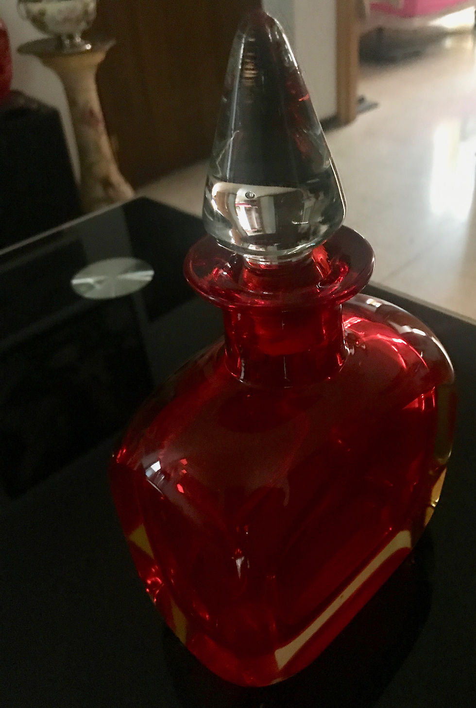 Miniatura: Bottiglia rossa in vetro di Murano