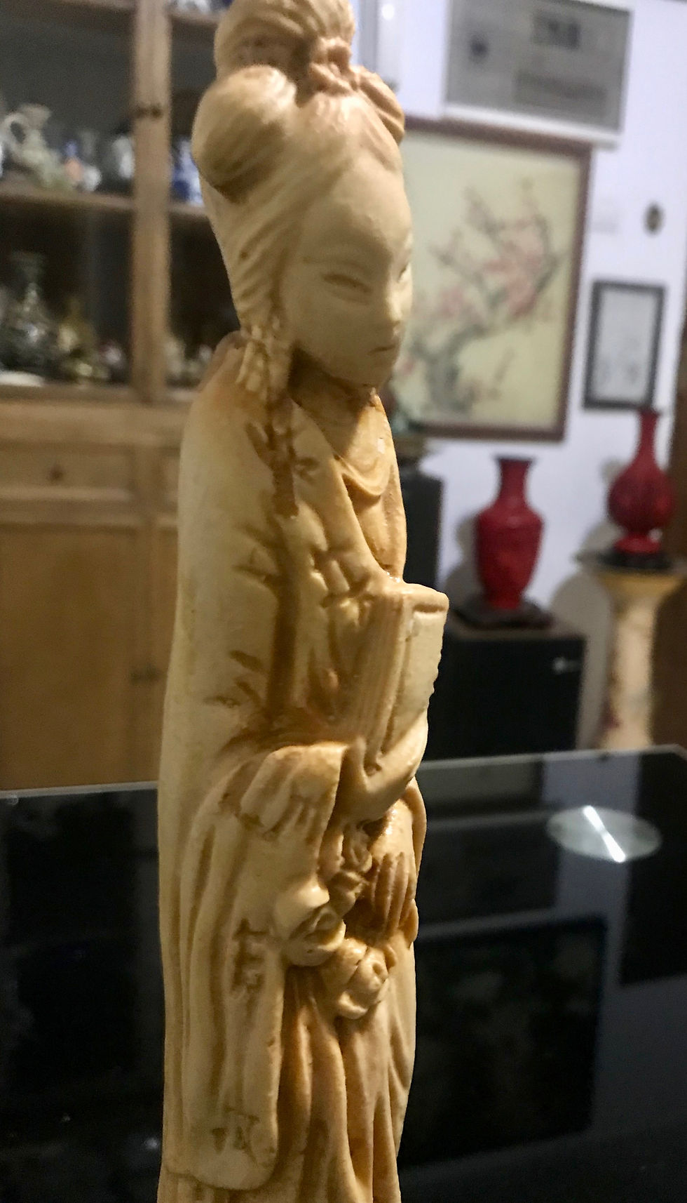 Miniatura: Scultura donna in pasta d'avorio