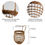 Thumbnail: Nesting Round Wicker Woven Storage Basket
