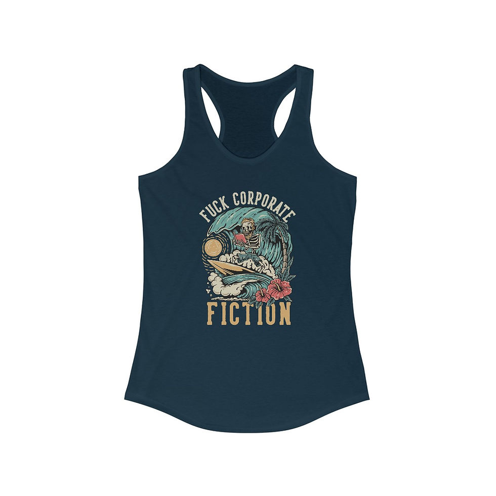 Thumbnail: Fuck Corporate Fiction - Women's Ideal Racerback Tank