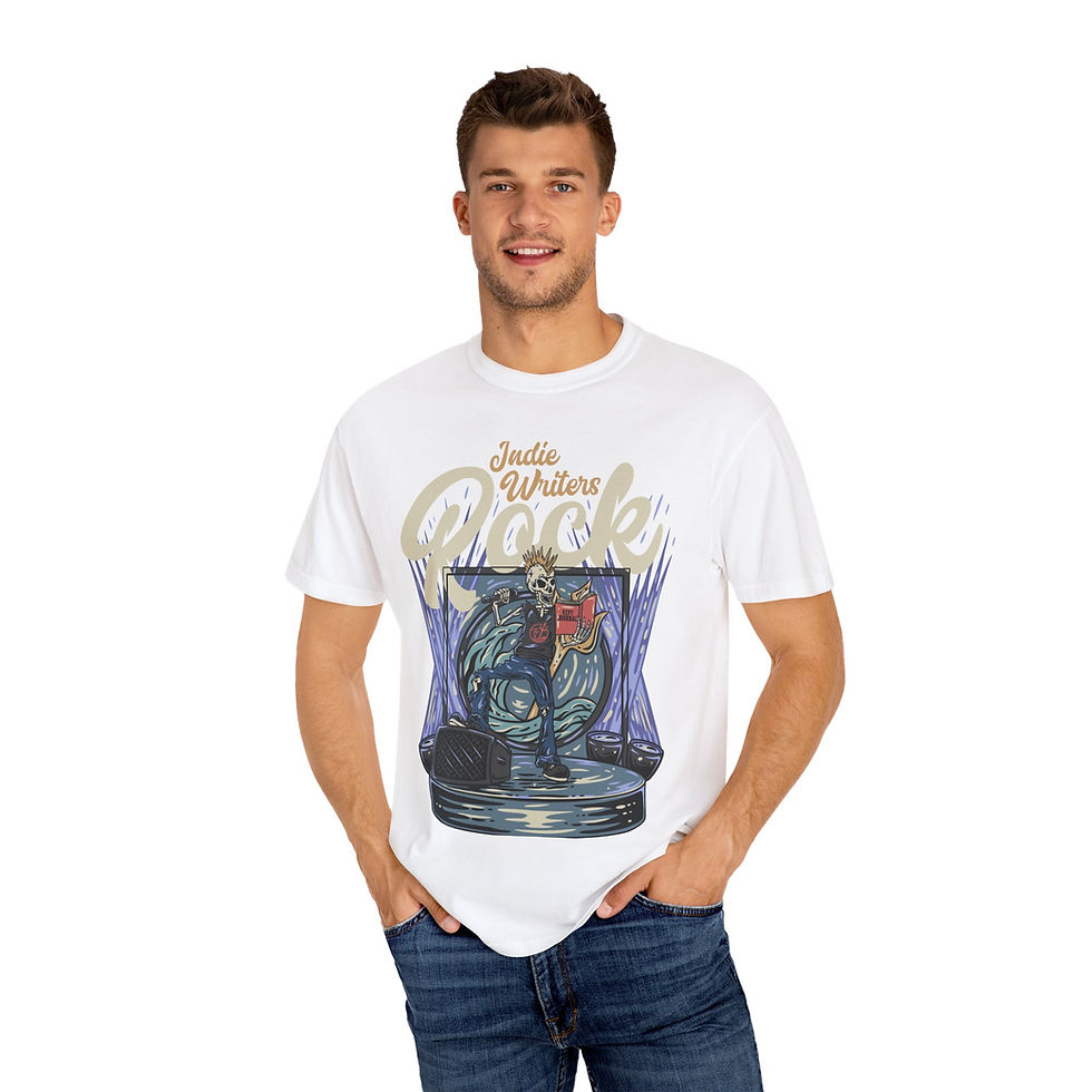 Thumbnail: Indie Writers Rock - Unisex Garment-Dyed T-shirt