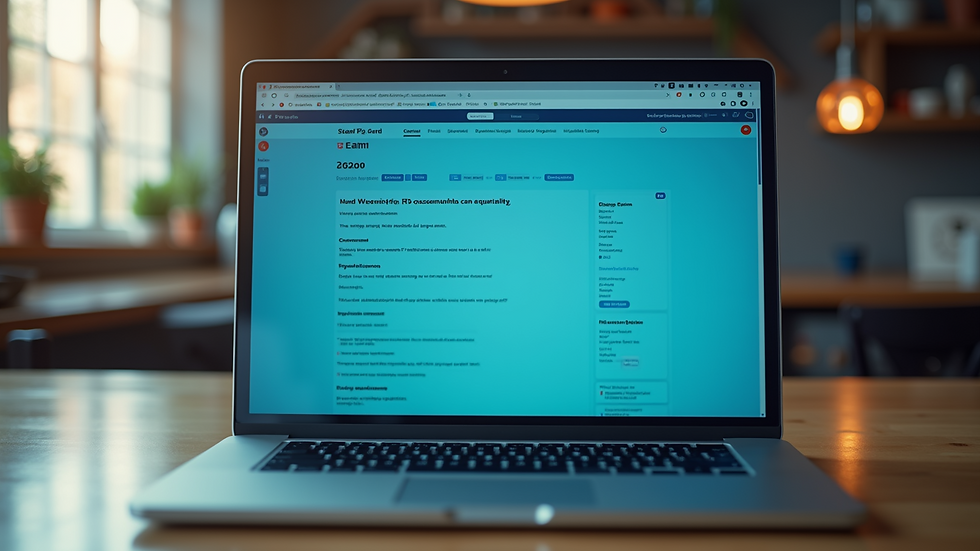 Close-up view of a laptop screen displaying practice questions for the RD exam