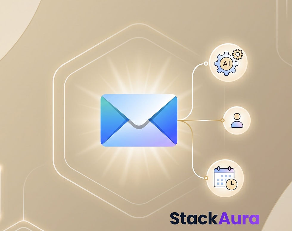 Indian founder using AI email marketing automation dashboard on laptop