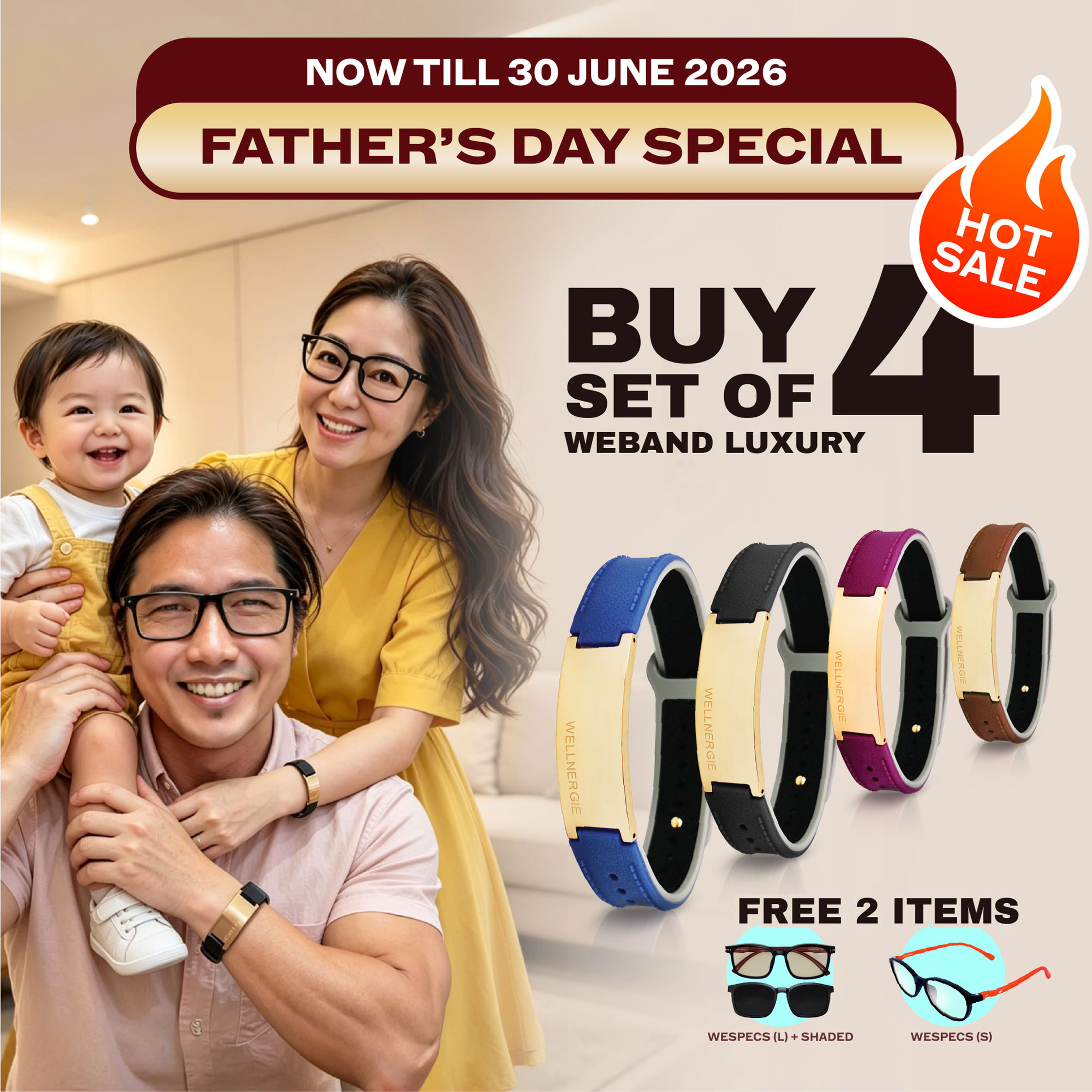 ✨FATHER'S DAY SPECIAL✨【4 LUXURY FREE WESPEC (L) + SHADED + WESPACE (S)】