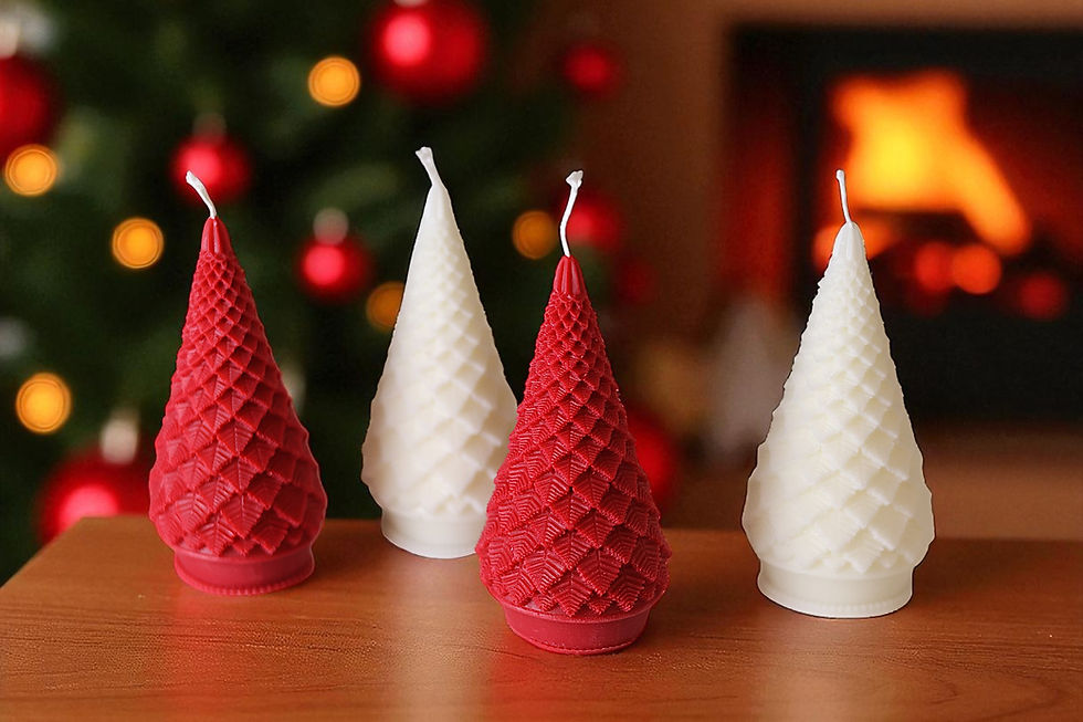 Christmas tree shaped candles