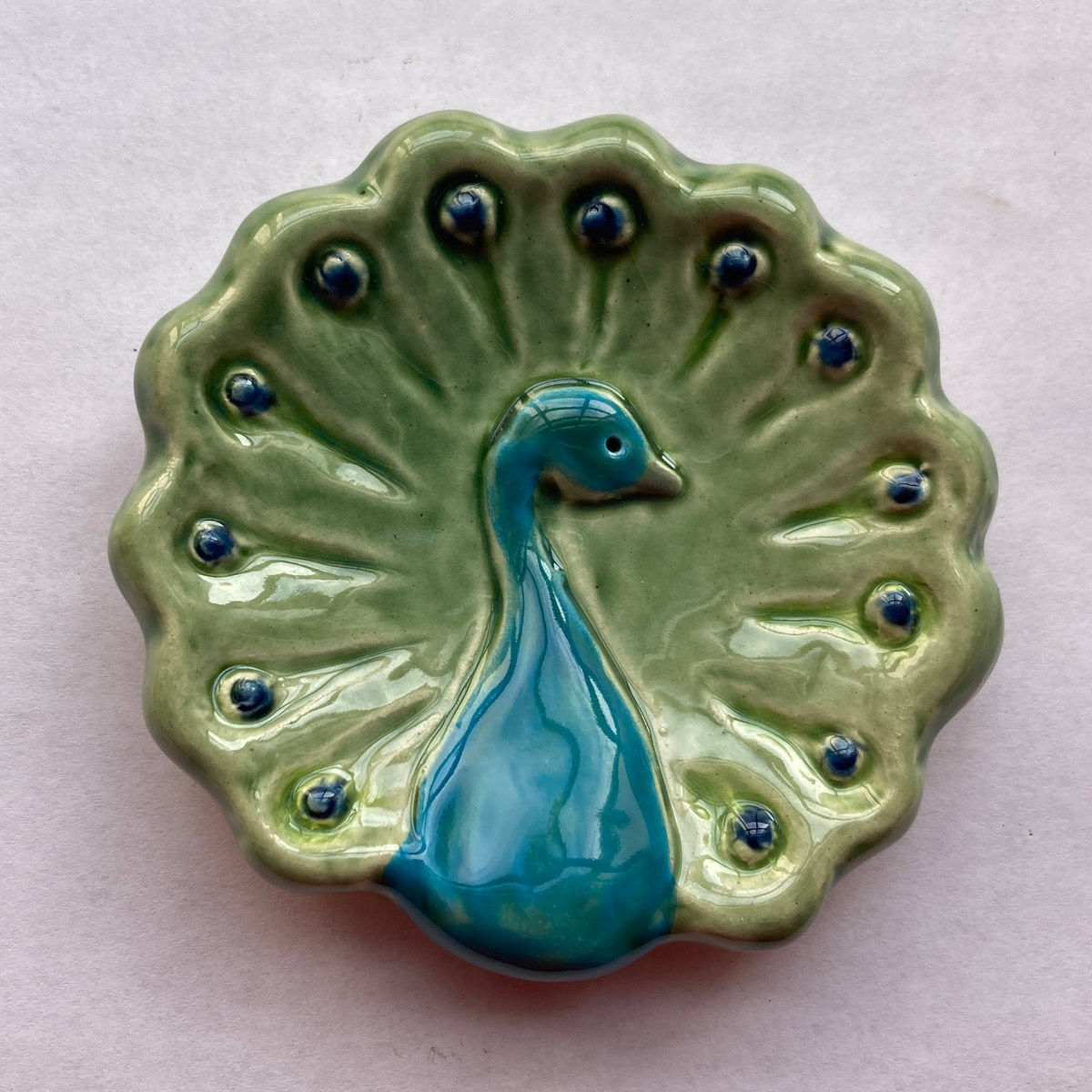 3" Mini Peacock dish