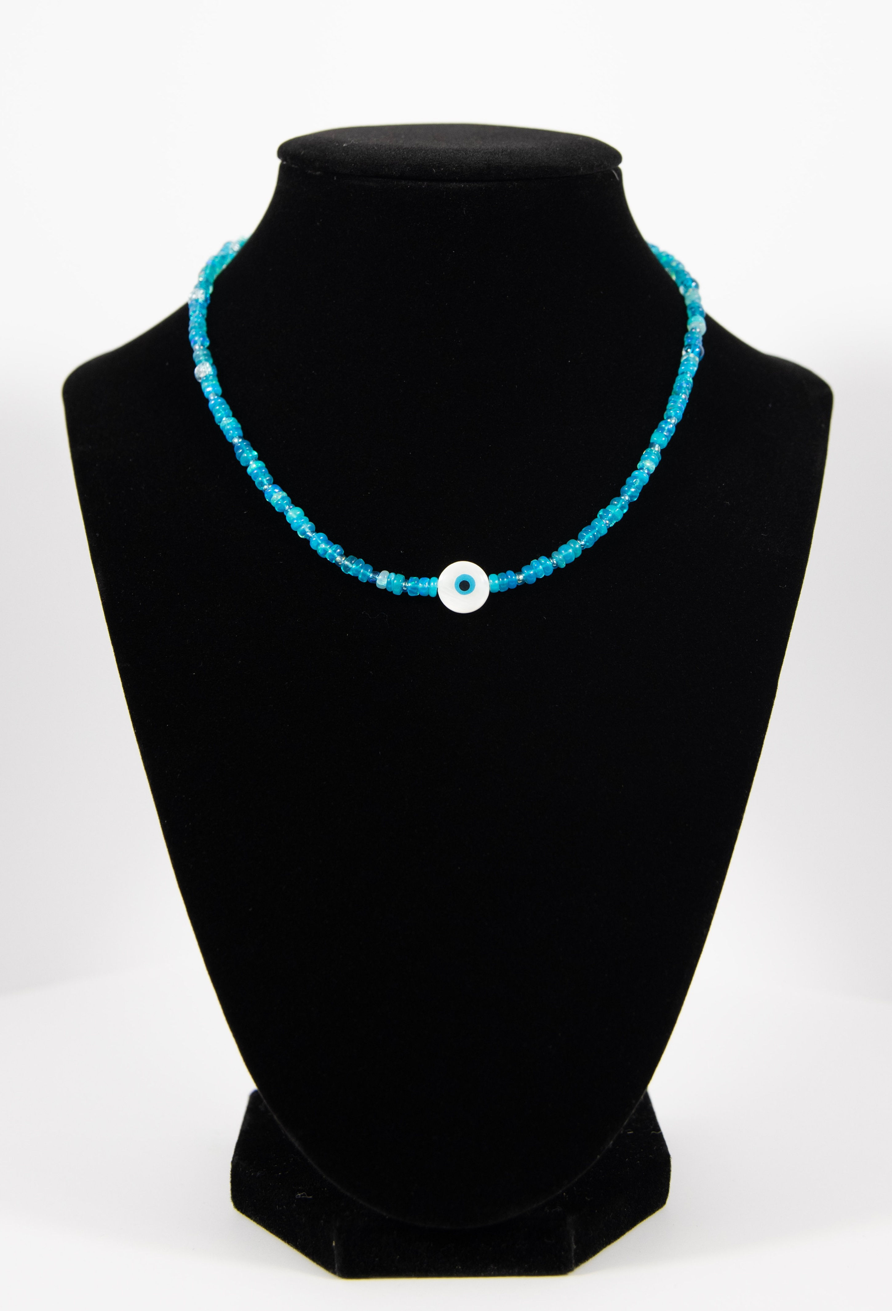 BLUE FLAME - BLUE ETHIOPIAN FIRE OPAL CHOKER