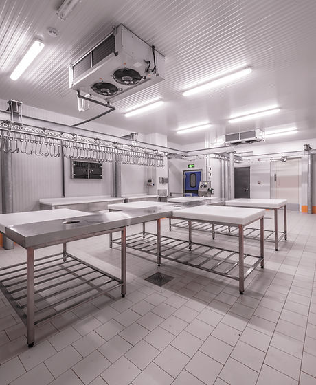 Warehouse freezer. Warehouse freezer. Refrigeration chamber for food storage..jpg