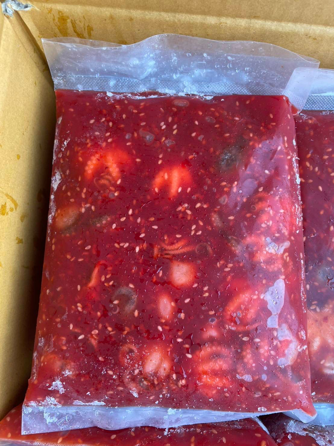 หมึกทาโกะ(ซอสกิมจิ) 500g ลัง 20 แพ็ค ราคา 128฿